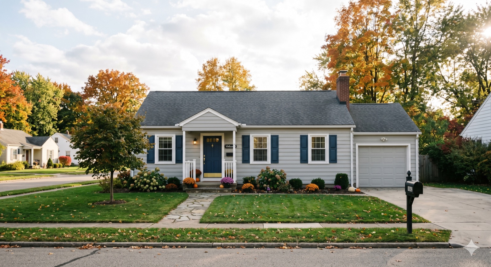Single-story cape cod before addition